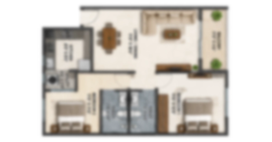 Birla Estates Navi Mumbai 2 BHK Floor Plan